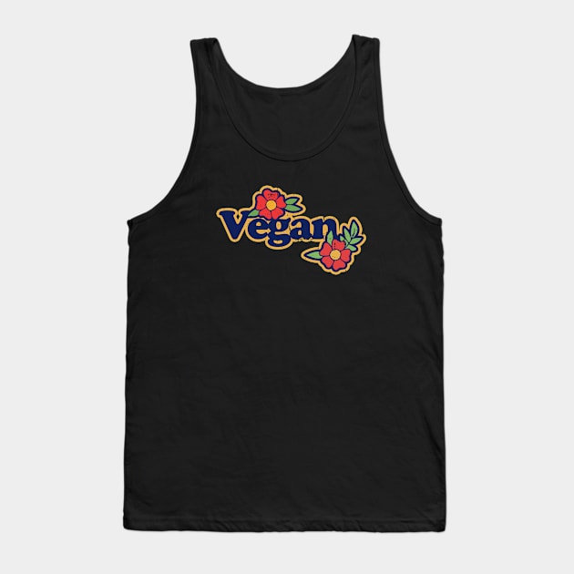 Retro Vegan Tank Top by bubbsnugg